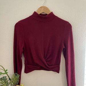 Maroon cropped sweater